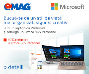 Campanie de reduceri 50% Office 365 Personal la achizitia unui laptop, 24- 30.09.2019