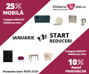 Campanie de reduceri Ianuarie: start reduceri! 25% reducere la mobilier!