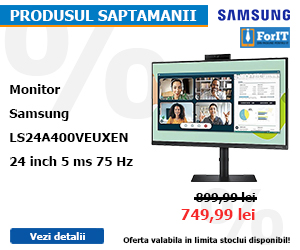 Campanie de reduceri Produsul saptamanii - Monitor Samsung LS24A400VEUXEN 24 inch 5 ms 75 Hz