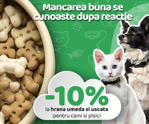 Campanie de reduceri 10% REDUCERE la hrana umeda si uscata pentru caini si pisici!